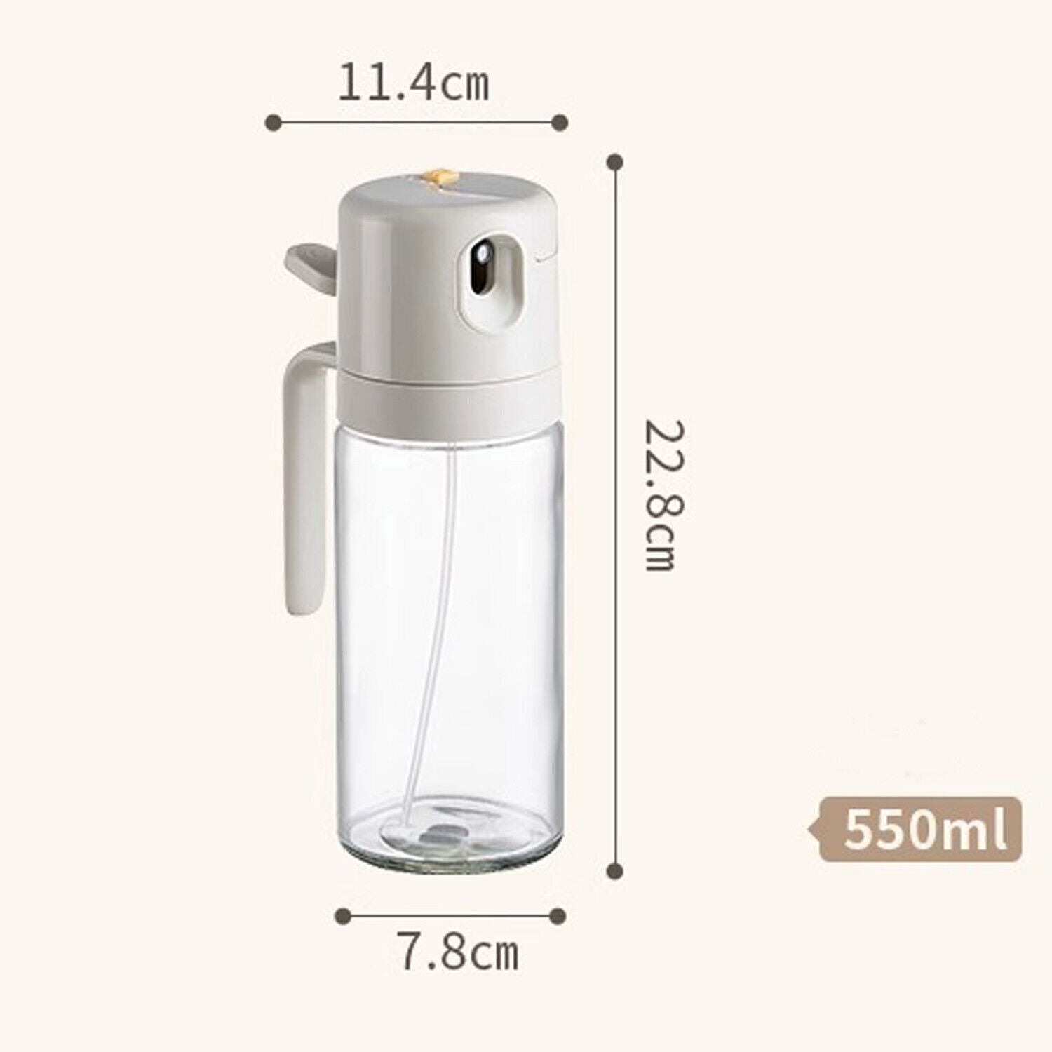 Kitchen Utensils: 2 in 1 Oil Sprayer Dispenser Spray Bottle Cooking Baking BBQ Kitchen Tools 550ML