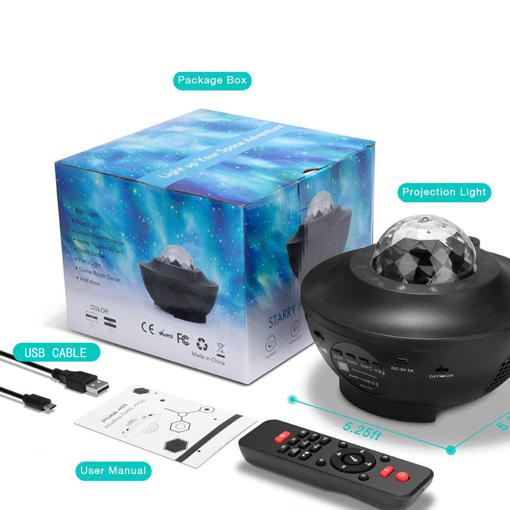 Night Lights & Ambient Lighting: Galaxy Starry Night Light Projector Ocean Star Sky Party Baby Kids Room LED Lamp