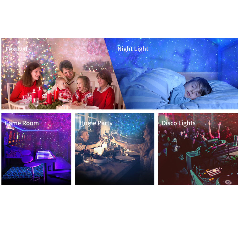 Night Lights & Ambient Lighting: Galaxy Starry Night Light Projector Ocean Star Sky Party Baby Kids Room LED Lamp