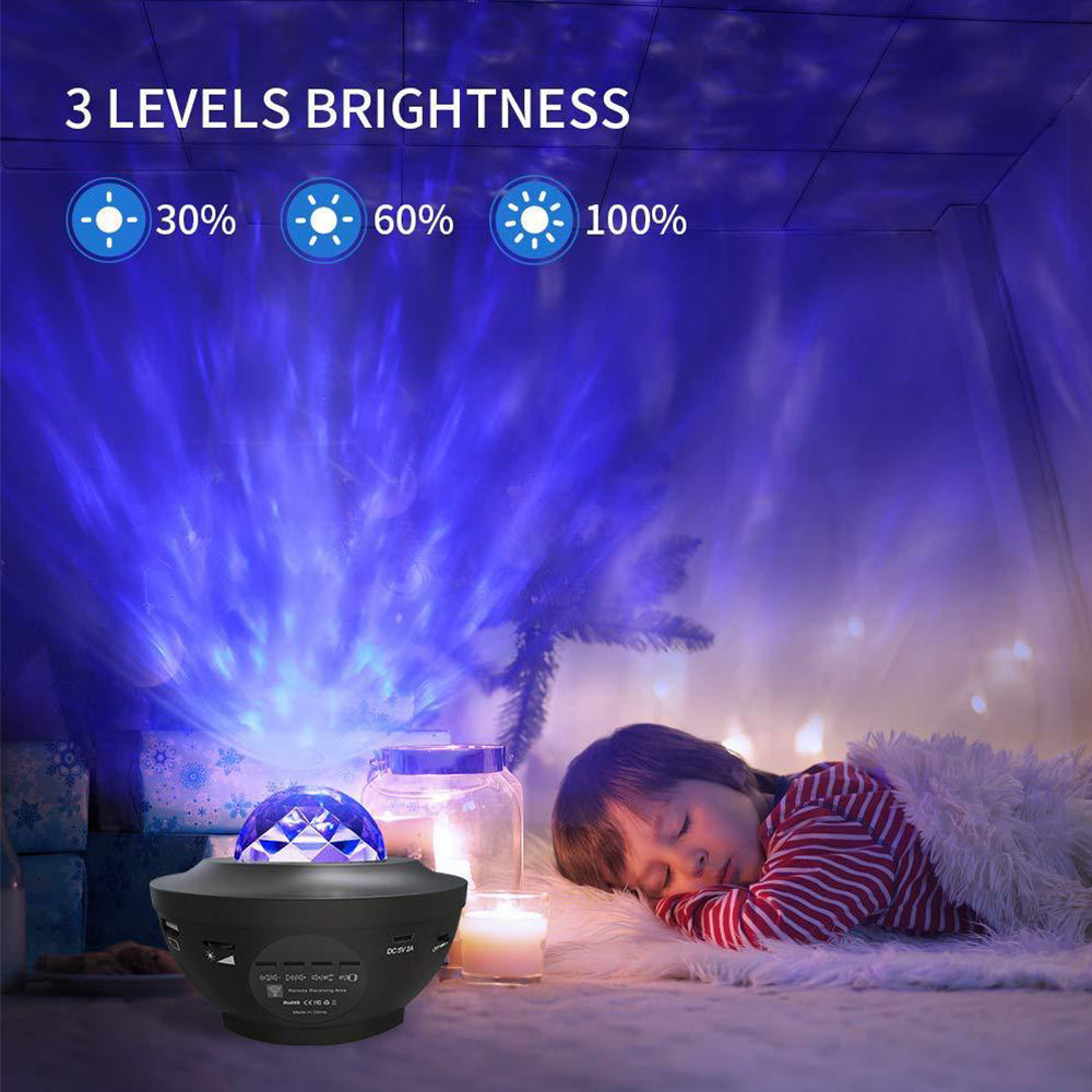 Night Lights & Ambient Lighting: Galaxy Starry Night Light Projector Ocean Star Sky Party Baby Kids Room LED Lamp