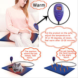 Dog Kennels: Electric Pet Heat Pad: Waterproof Heating Mat for Cat Dog Bed | Chew Resistant L