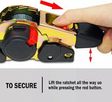Automotive Repair & Speciality Tools: Quick Release Automatic Heavy Duty Retractable Ratchet Tie Down Strap black 25mm*3m