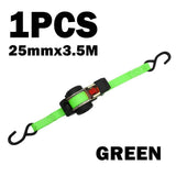Automotive Repair & Speciality Tools: Quick Release Automatic Heavy Duty Retractable Ratchet Tie Down Strap green 25mm*3m
