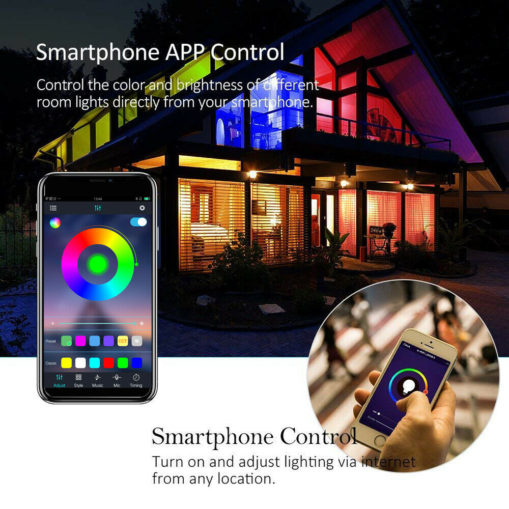 Outdoor Decorations & Lights: 5V RGB LED Strip Lights IP65 Waterproof 5050 5M 10M 20M 300 LEDs USB Bluetooth
