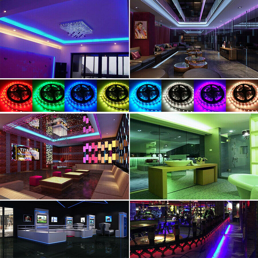 Outdoor Decorations & Lights: 5V RGB LED Strip Lights IP65 Waterproof 5050 5M 10M 20M 300 LEDs USB Bluetooth