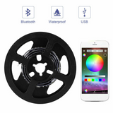 Outdoor Decorations & Lights: 5V RGB LED Strip Lights IP65 Waterproof 5050 5M 10M 20M 300 LEDs USB Bluetooth