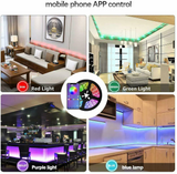 Outdoor Decorations & Lights: 5V RGB LED Strip Lights IP65 Waterproof 5050 5M 10M 20M 300 LEDs USB Bluetooth