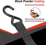 Automotive Repair & Speciality Tools: Quick Release Automatic Heavy Duty Retractable Ratchet Tie Down Strap black 50mm*4.5m