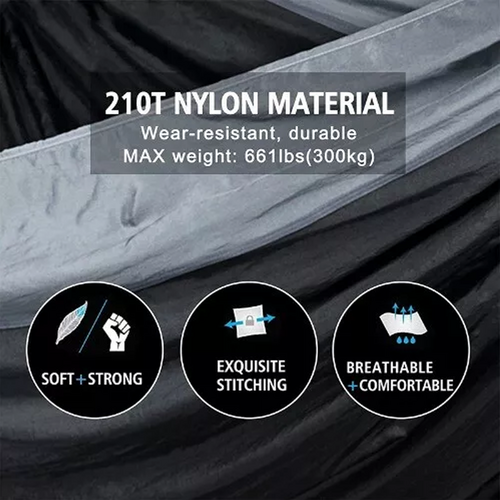 Hammocks & Accessories: Outdoor Camping Hammock  Lightweight 260x140cm Portable Travel Orange