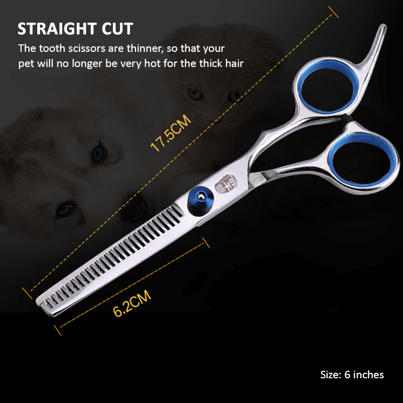 Pet Cleaning Supplies: Professional Pet Grooming Scissors Set Dog Shear Hair Cutting Curved Tool Kit