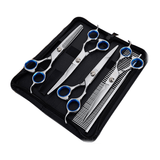 Pet Cleaning Supplies: Professional Pet Grooming Scissors Set Dog Shear Hair Cutting Curved Tool Kit
