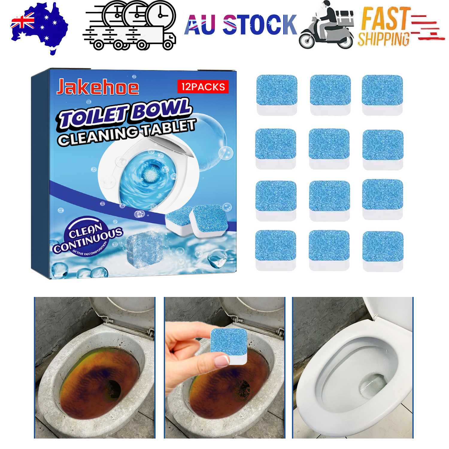 Toilet Brushes & Holders: Toilet Bowl Cleaning Tablets Multi-Effect Decontamination, Descaling, Urine Stains, Toilet Cleaner, Deodorizing, Odorless, And Fragrant