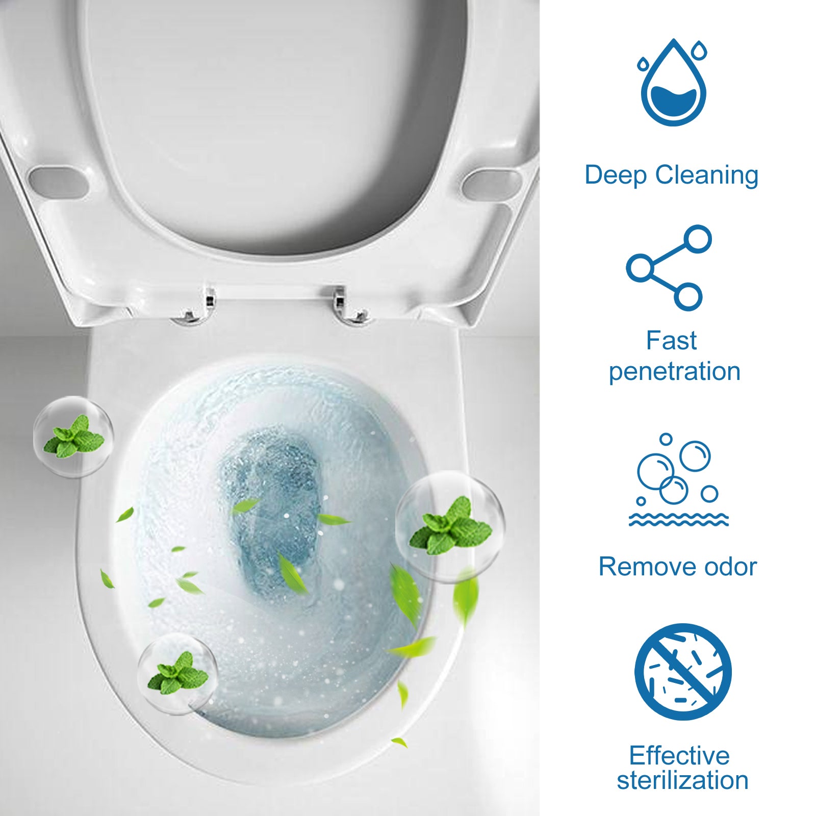 Toilet Brushes & Holders: Toilet Bowl Cleaning Tablets Multi-Effect Decontamination, Descaling, Urine Stains, Toilet Cleaner, Deodorizing, Odorless, And Fragrant