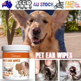 Pet Cleaning Supplies: Yegbong Pet Ear Wipes, Pet Ear Cleaning Deodorizing Removing Mite And Earwax Cleaning Wipes