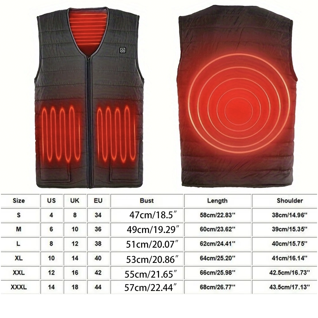 Back Care: Heated Vest for Men & Women, Smart heated Jacket, Battery Not Included XL
