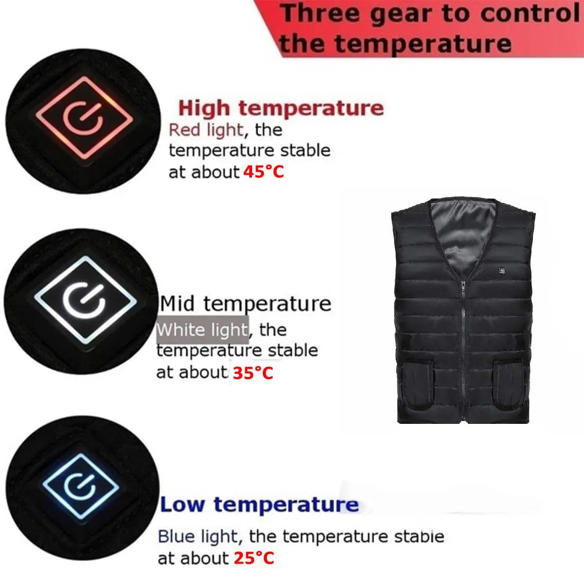 Back Care: Heated Vest for Men & Women, Smart heated Jacket, Battery Not Included XL