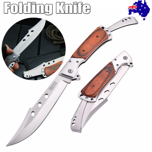 Cutters: Outdoor Large Folding Knife Camping Fishing Pocket Hunting Knife Survival Tool