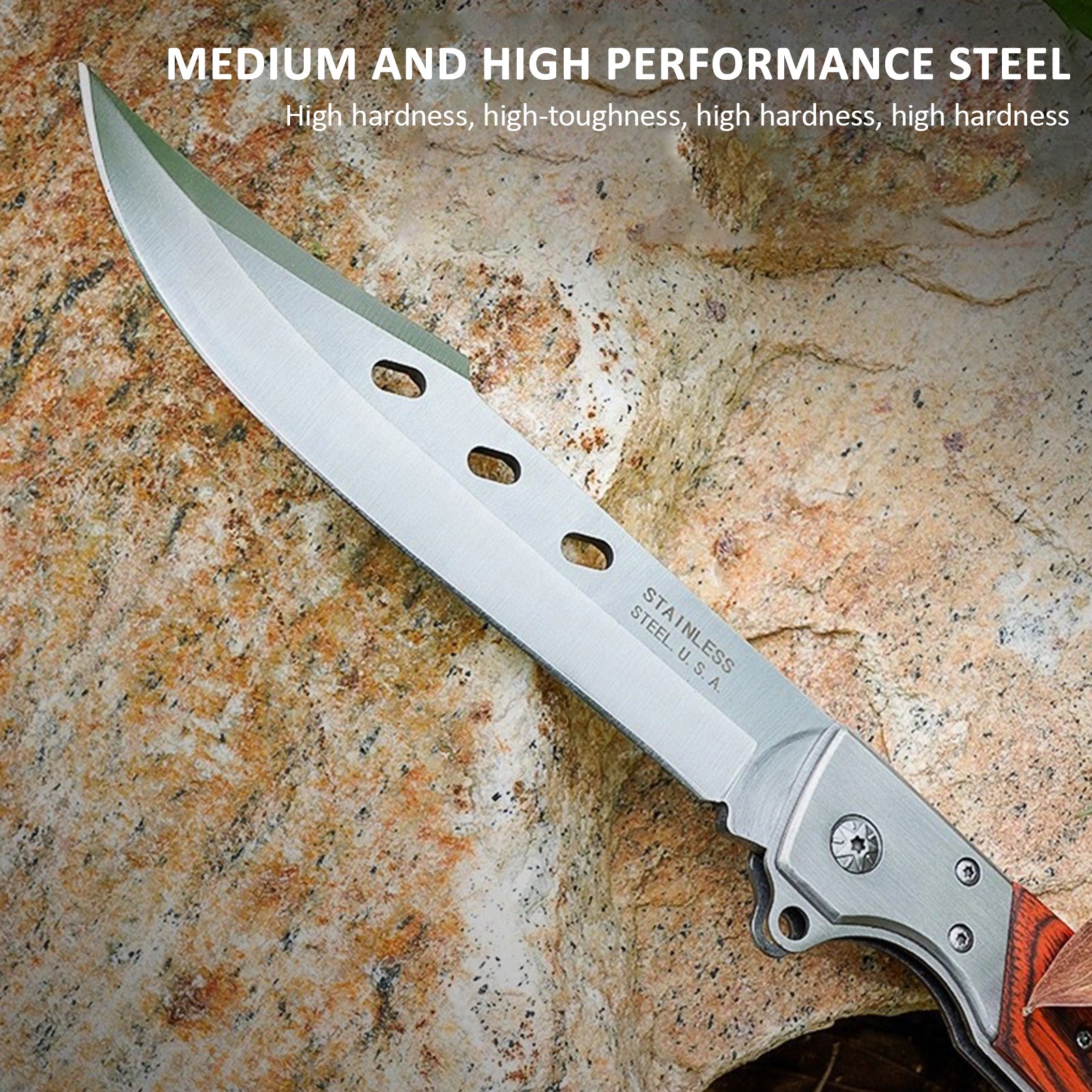 Cutters: Outdoor Large Folding Knife Camping Fishing Pocket Hunting Knife Survival Tool