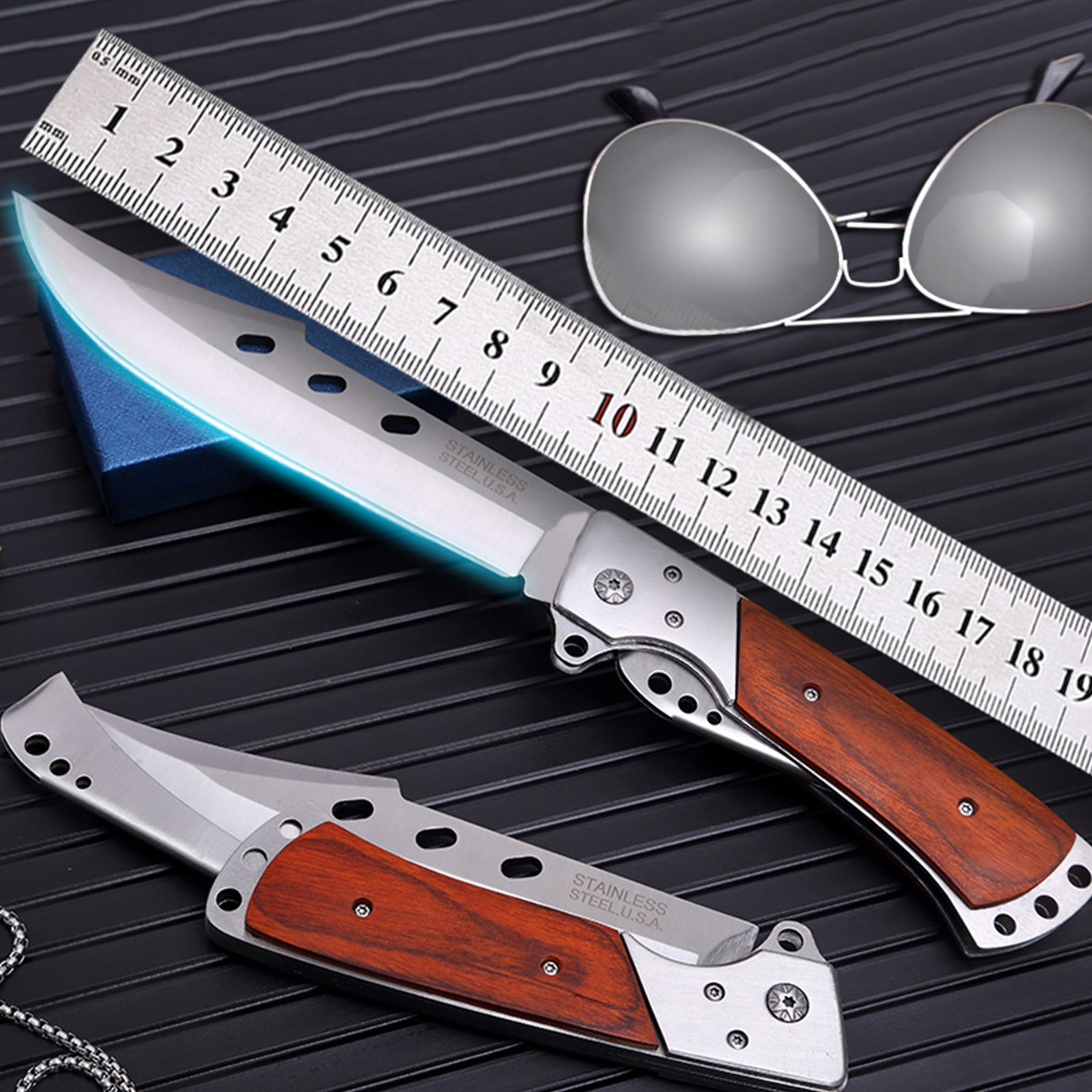 Cutters: Outdoor Large Folding Knife Camping Fishing Pocket Hunting Knife Survival Tool