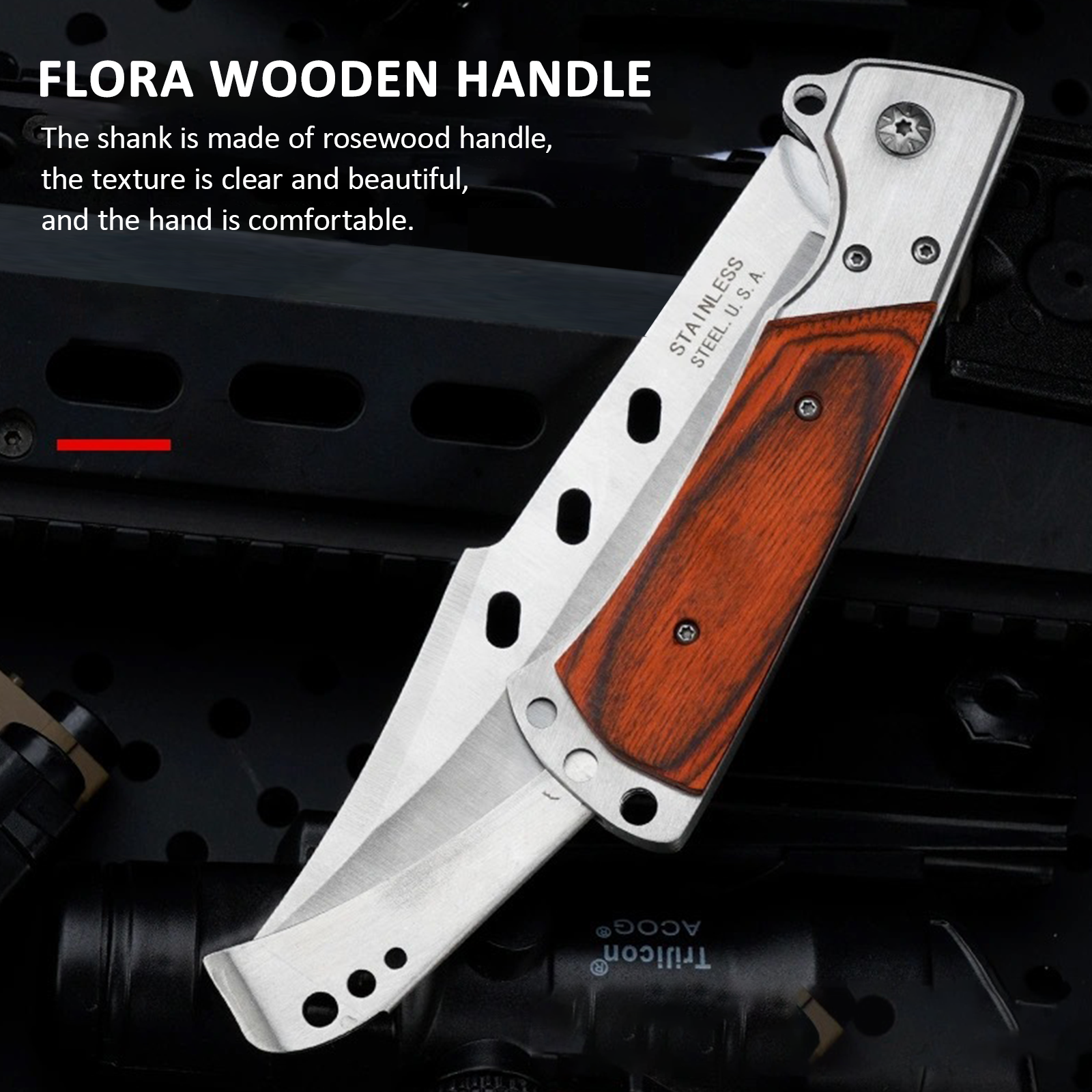 Cutters: Outdoor Large Folding Knife Camping Fishing Pocket Hunting Knife Survival Tool