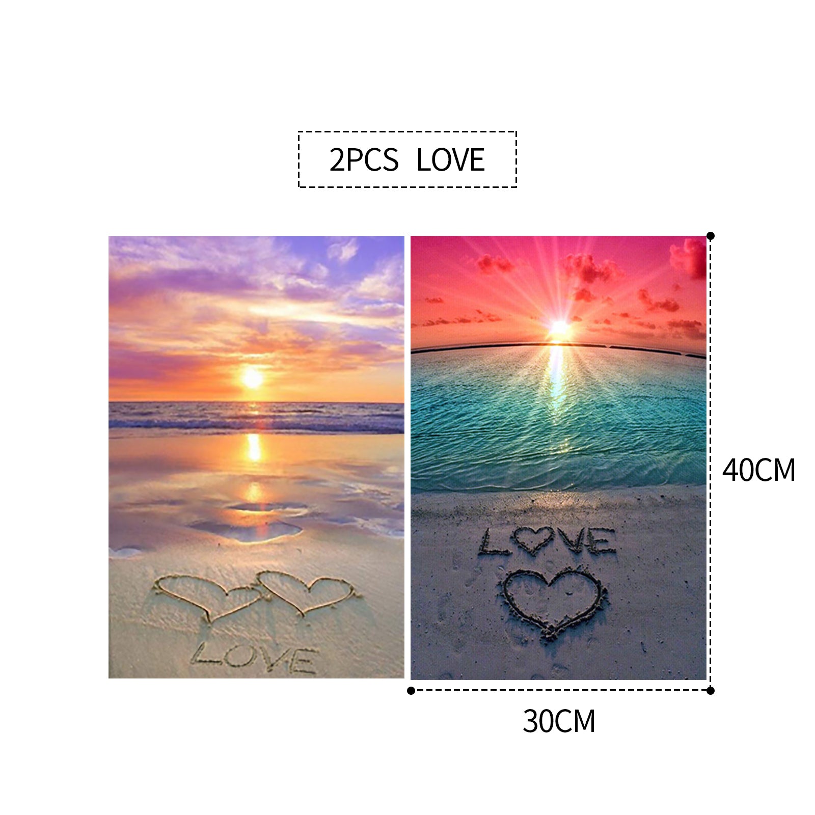 Measuring Tools & Sensors: 2PCS 5D Diamond Painting Kits Diamond Glue Art Kit Paint for Adults Kids DIY Gift 40x30cm