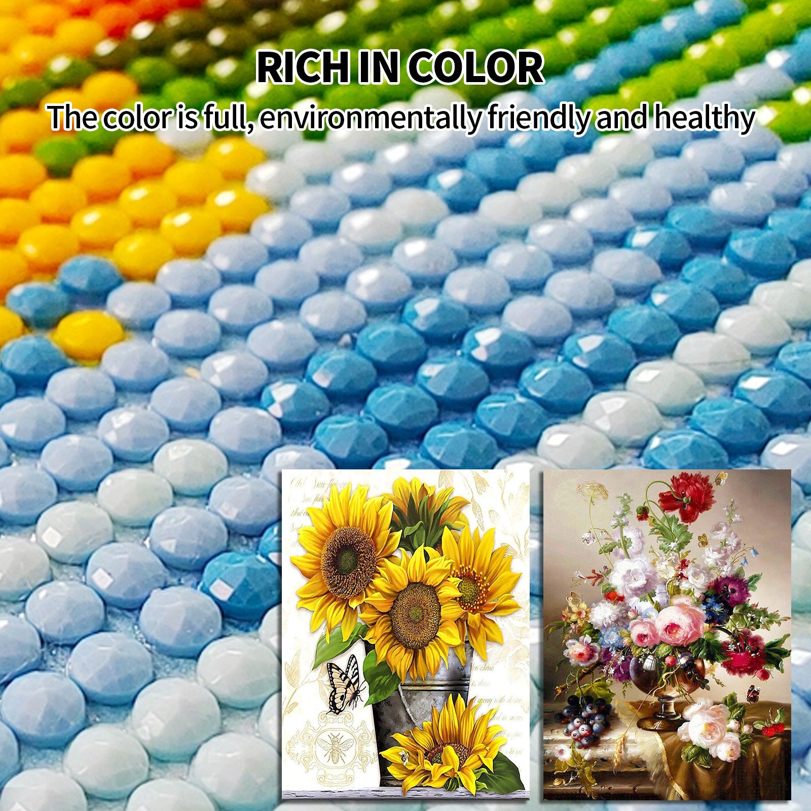 Candles & Diffusers: 3PCS 5D Diamond Painting Kits Diamond Glue Art Kit Paint for Adults Kids DIY Gift 40x30cm