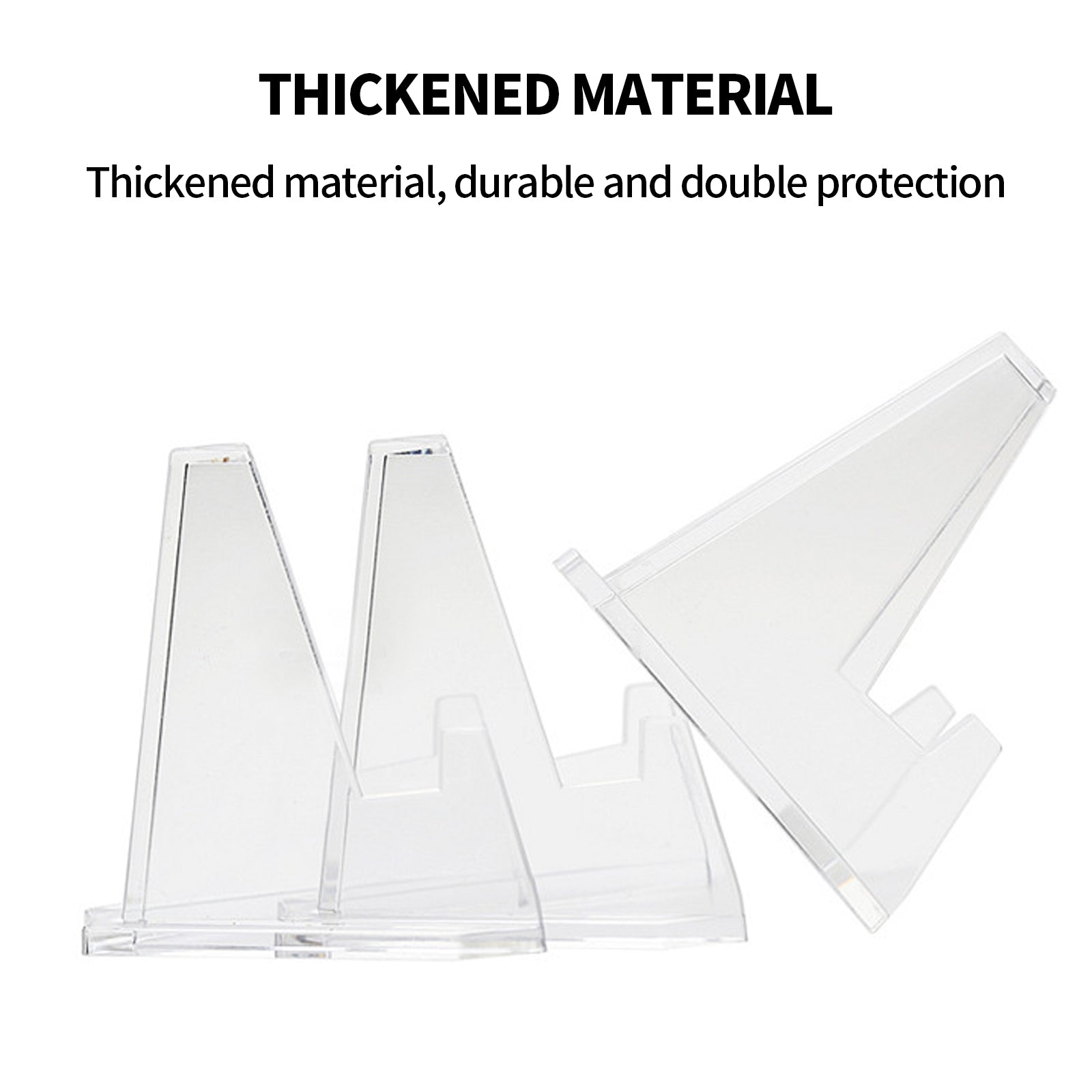 Office Supplies: 20pcs S Acrylic Clear Stand for Trading Card PSA Pokemon Card Holders Stand