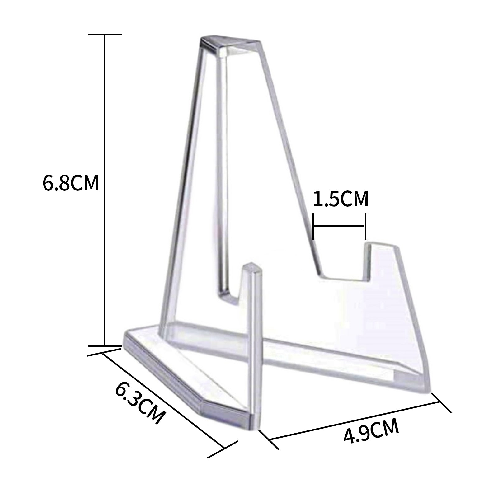 Office Supplies: 12pcs L Acrylic Clear Stand for Trading Card PSA Pokemon Card Holders Stand