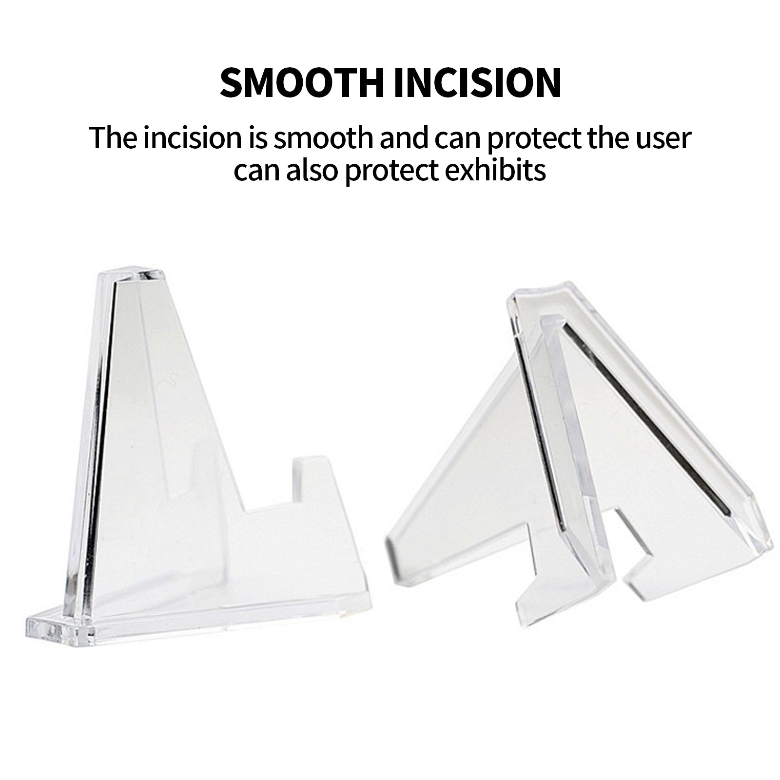 Office Supplies: 12pcs L Acrylic Clear Stand for Trading Card PSA Pokemon Card Holders Stand
