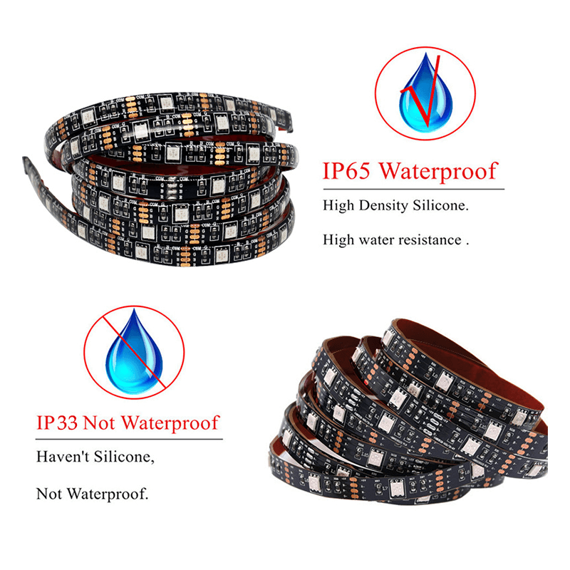 Coloured Lights: 4M RGB LED Strip Lights IP65 Waterproof 5050 300LEDs 12V USB Bluetooth Gift