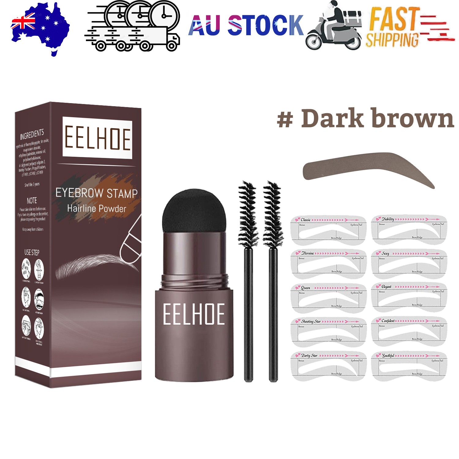 Cosmetics: Eyebrow Print Mold Thrush, Lazy Eyebrows Fill Makeup Eyebrow Cake Waterproof Hairline Powder