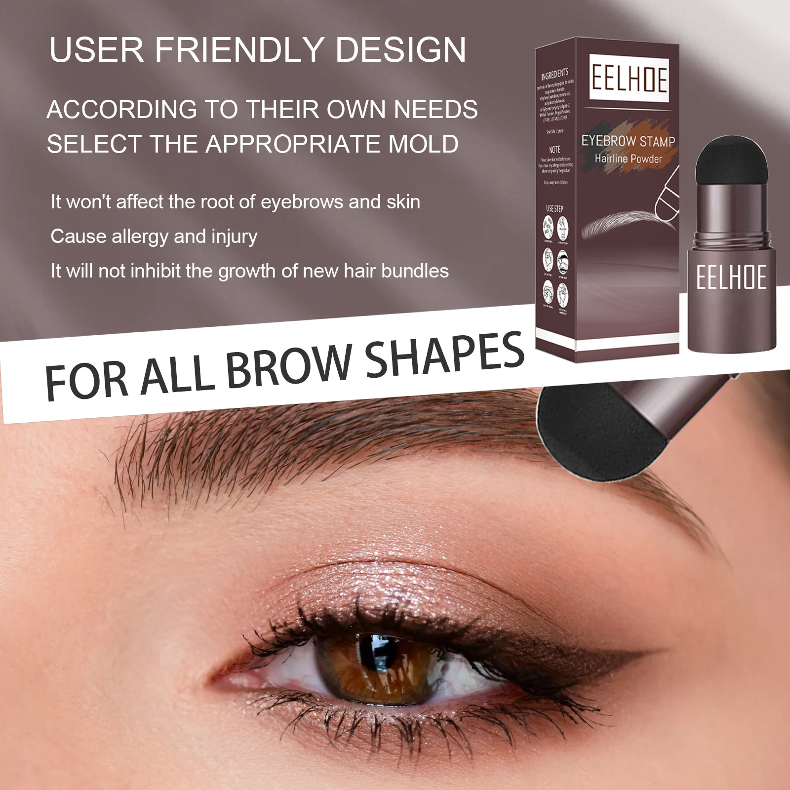 Cosmetics: Eyebrow Print Mold Thrush, Lazy Eyebrows Fill Makeup Eyebrow Cake Waterproof Hairline Powder