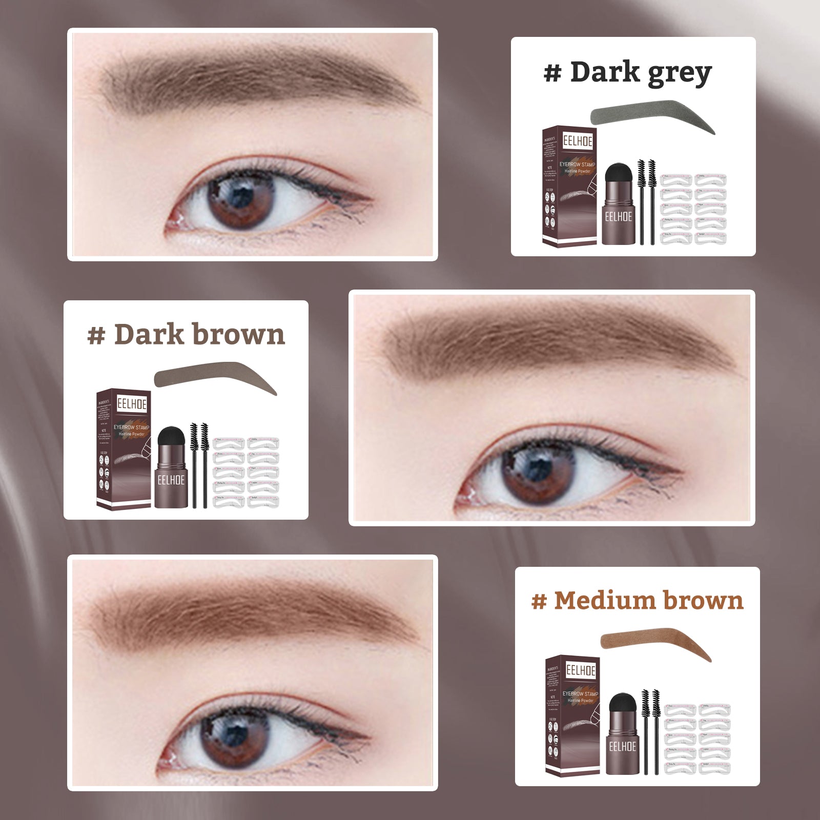 Cosmetics: Eyebrow Print Mold Thrush, Lazy Eyebrows Fill Makeup Eyebrow Cake Waterproof Hairline Powder