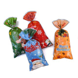 50 PCS Christmas Gift Bags with Assorted Christmas Prints for Xmas Gift Bags
