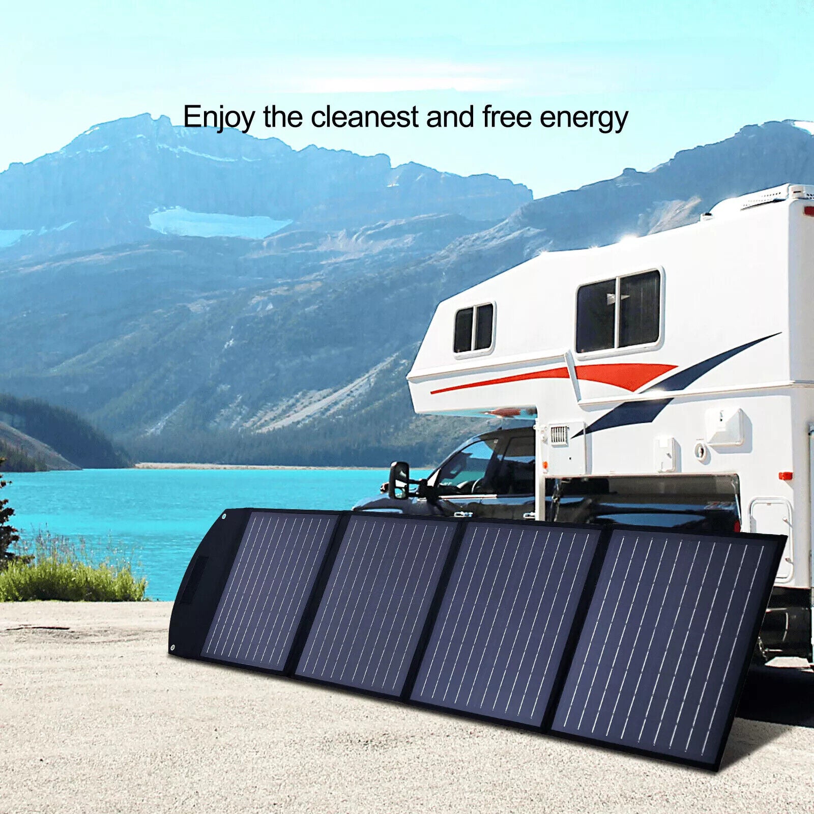 Outdoor Power Equipment: 160W 160Watt Folding Solar Panel Blanket Mat Flexible Mono Power Camping RV USB 12V