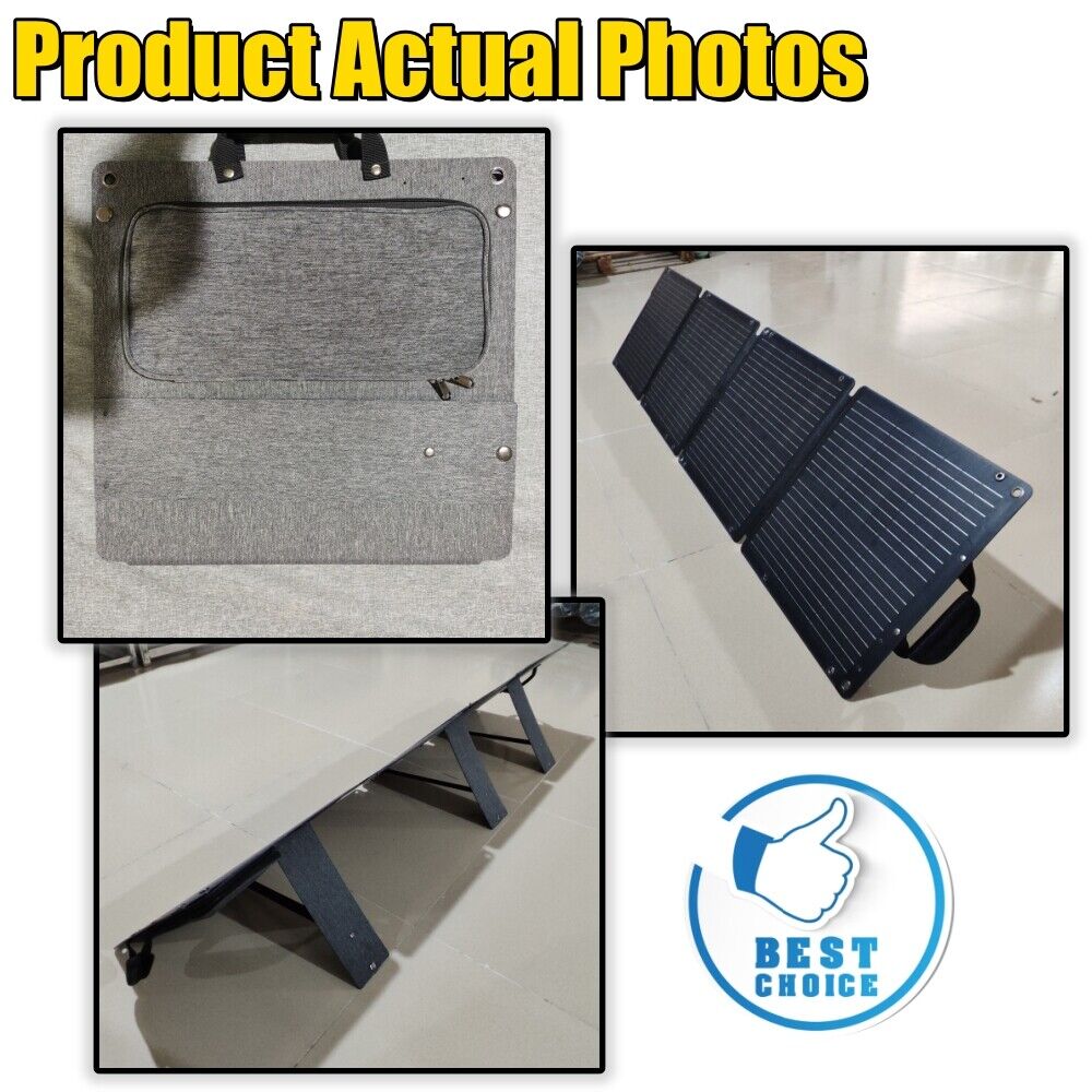 Outdoor Power Equipment: 160W 160Watt Folding Solar Panel Blanket Mat Flexible Mono Power Camping RV USB 12V
