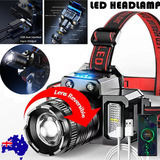 900000LM LED Headlamp Rechargeable Headlight Zoomable Head Torch Lamp Flashlight