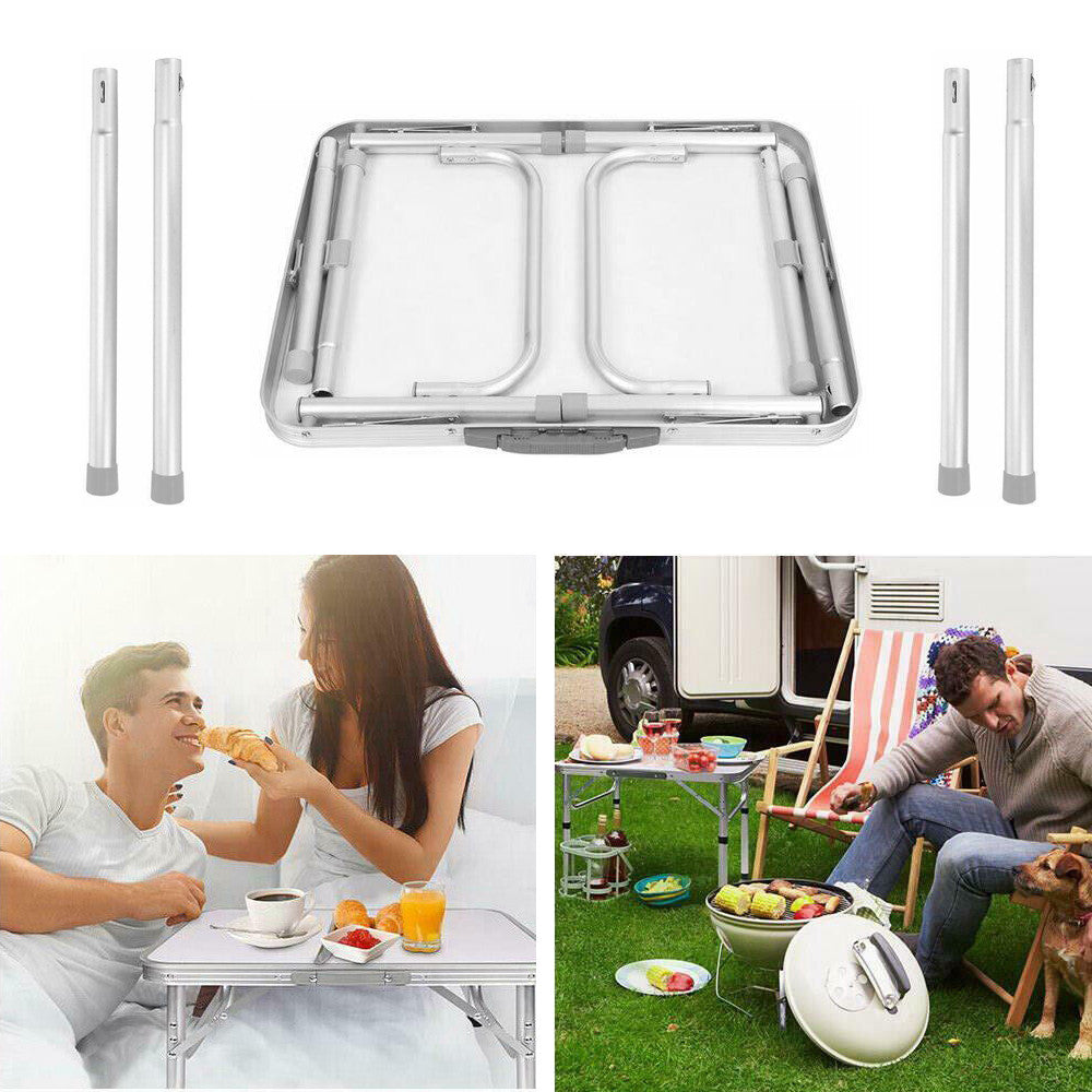 Outdoor Tables: Outdoor Camping Folding Table Picnic Foldable Tables Aluminium Portable BBQ Desk