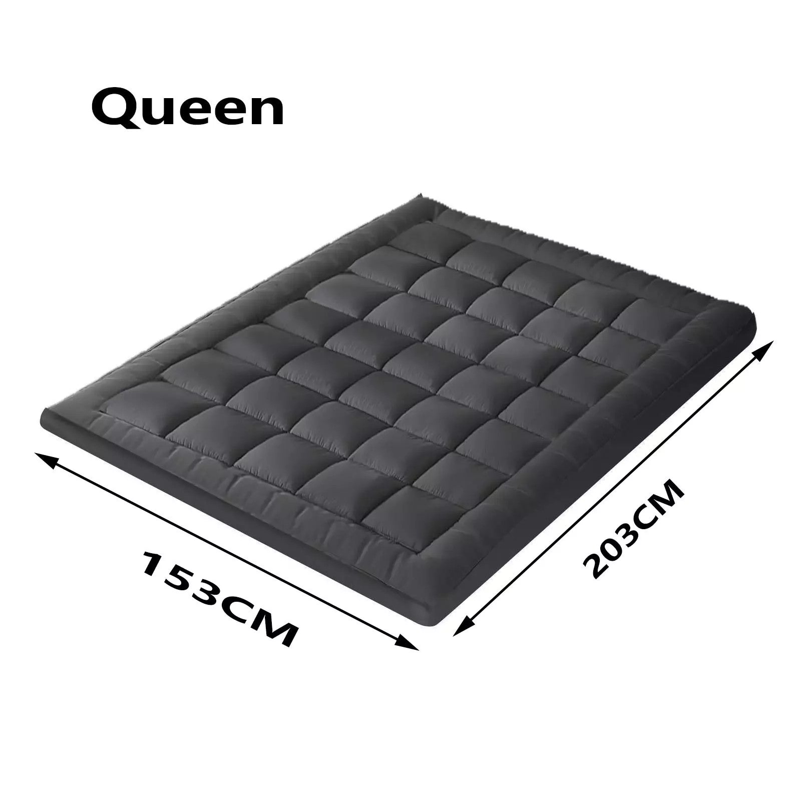 Mattress Toppers: 5CM Bedding Luxury Pillowtop Mattress Topper Mat Pad Antibacterial and dust mite-resistant Queen:153*203cm