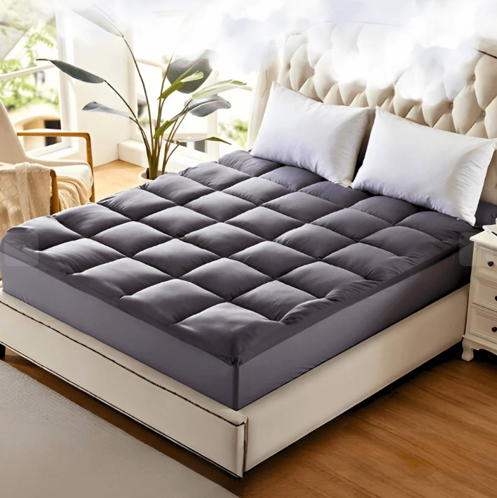 Mattress Toppers: 5CM Bedding Luxury Pillowtop Mattress Topper Mat Pad Antibacterial and dust mite-resistant Queen:153*203cm