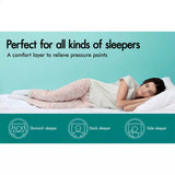 Mattress Toppers: 5CM Bedding Luxury Pillowtop Mattress Topper Mat Pad Antibacterial and dust mite-resistant Double:138*188cm