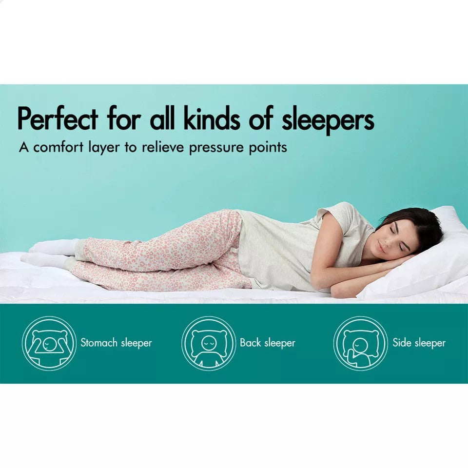 Mattress Toppers: 5CM Bedding Luxury Pillowtop Mattress Topper Mat Pad Antibacterial and dust mite-resistant Single:92*188