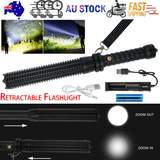 Camping Lights & Lanterns: Baseball LED Flashlight Rechargeable Zoom Police Security Torch Baton Lamp Light