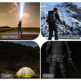 Camping Lights & Lanterns: Baseball LED Flashlight Rechargeable Zoom Police Security Torch Baton Lamp Light