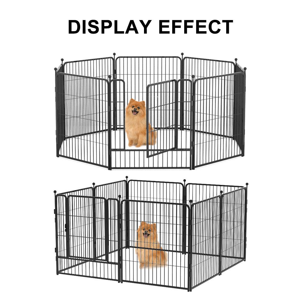 32"8 Panel Pet Dog Playpen Cage Enclosure Exercise Cat Puppy Metal Fence AU