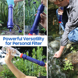 Camp Safety Equipment: Personal Water Filter Straw 5000L Outdoor Survival Water Purification Straw0.1Î¼m
