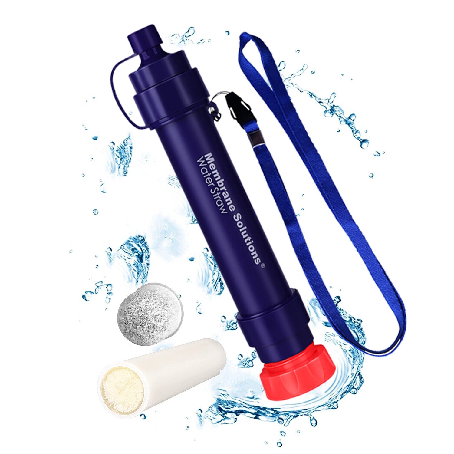 Camp Safety Equipment: Personal Water Filter Straw 5000L Outdoor Survival Water Purification Straw0.1Î¼m