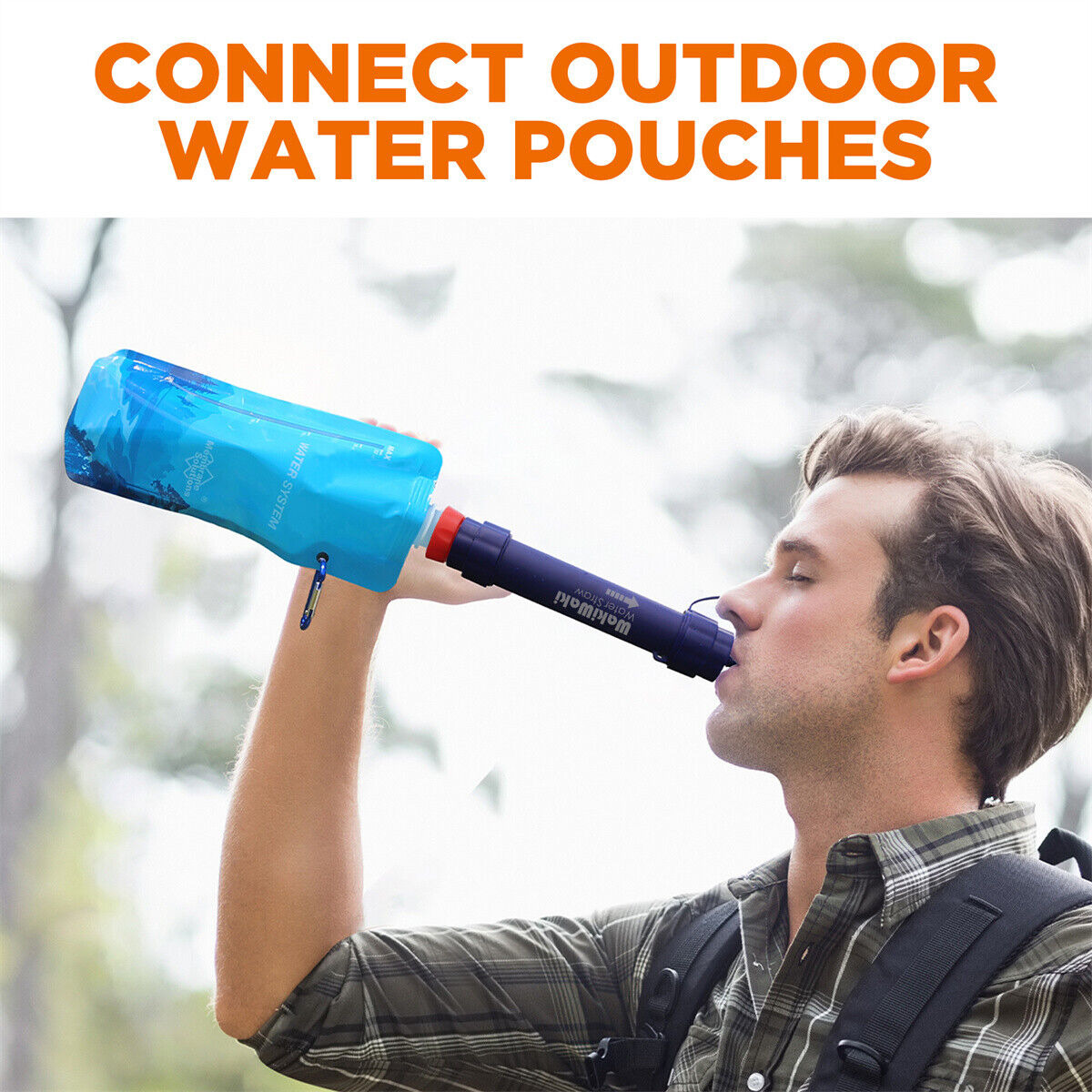 Camp Safety Equipment: Personal Water Filter Straw 5000L Outdoor Survival Water Purification Straw0.1Î¼m