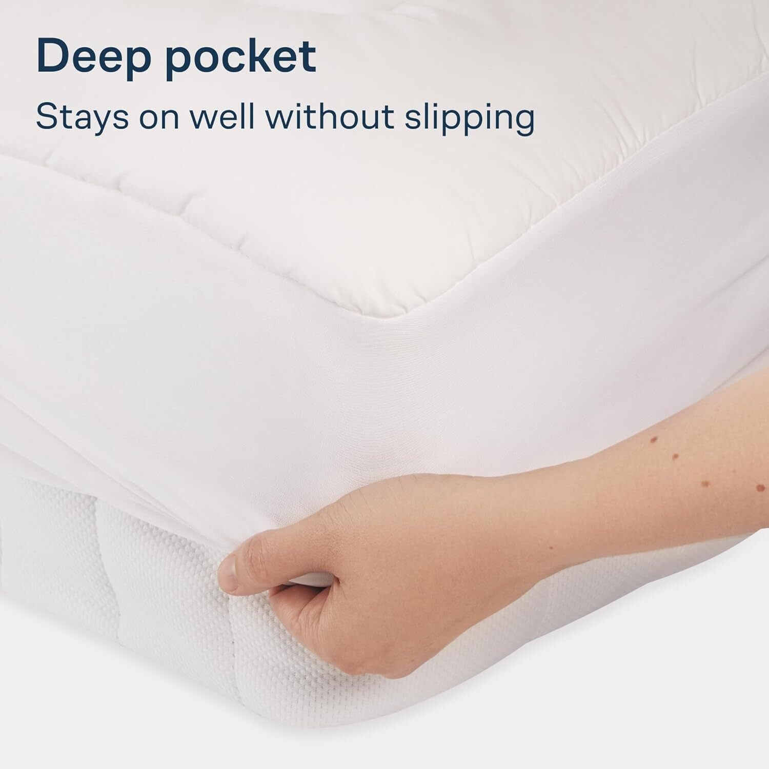 Mattress Toppers: Luxury Mattress Topper Pillowtop Bedding Mat Pad Fitted Cover Underlay QUEEN