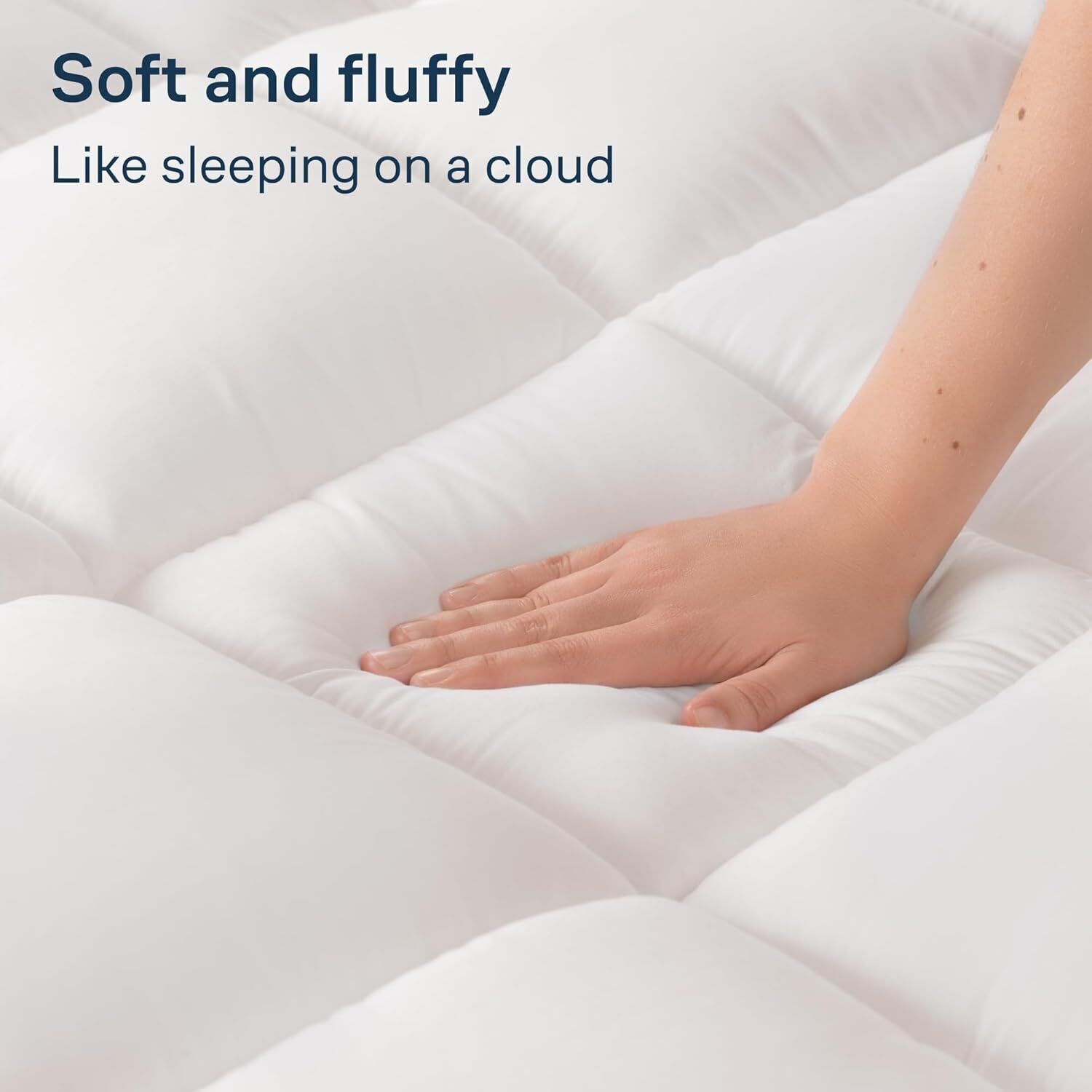 Mattress Toppers: Luxury Mattress Topper Pillowtop Bedding Mat Pad Fitted Cover Underlay KING SINGLE